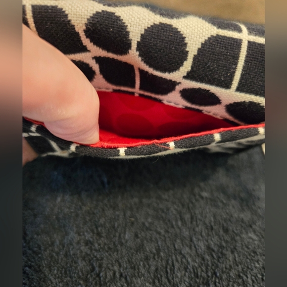 Kate Spade vintage logo wallet clear ID pocket lots of inside pockets - Picture 4 of 5